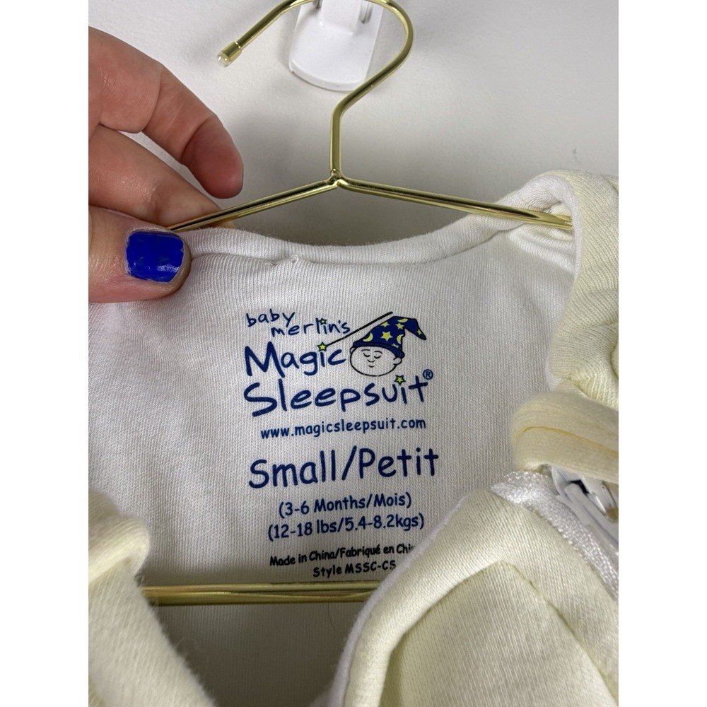 Magic Merlin's Magic SleepSuit Yellow Unisex Size Small, 3-6 M - Picture 3 of 8